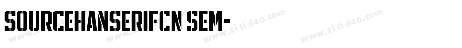 sourceHanserifCN Sem字体转换